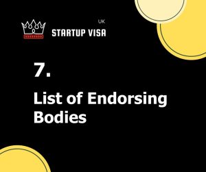 List of Endorsing Bodies for UK Startup Visa