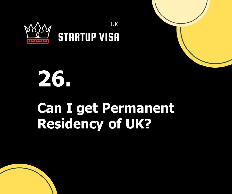 How can I get Permanent Residency of UK with Startup visa