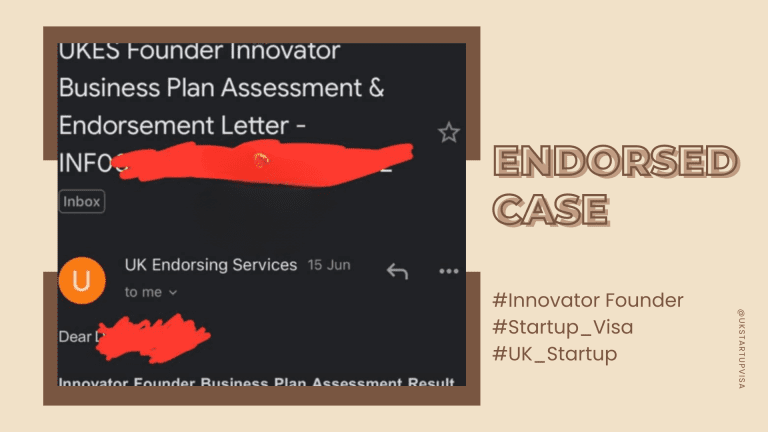 Redacted endorsement or visa outcome document example